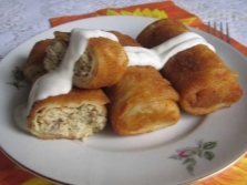 Блины с сыроежками