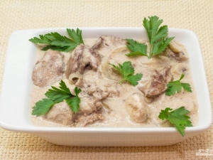 Технология приготовления куриной печени в сливках