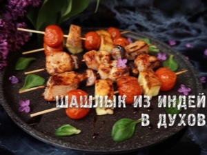 Рецепты приготовления шашлыка из индейки в духовке