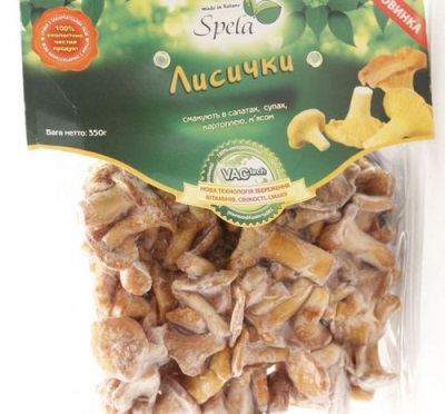 Замороженные грибы лисички