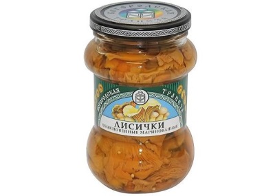 Магазинские маринованные лисички