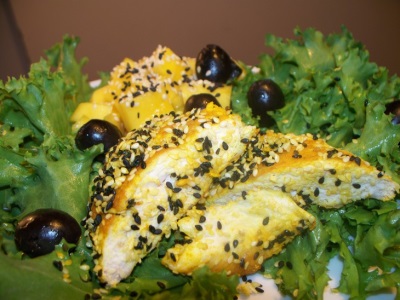 Куриные грудки с кунжутом