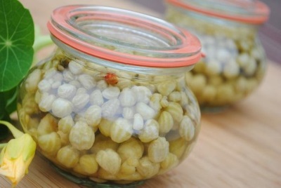 Маринованные семенные коробочки настурции
